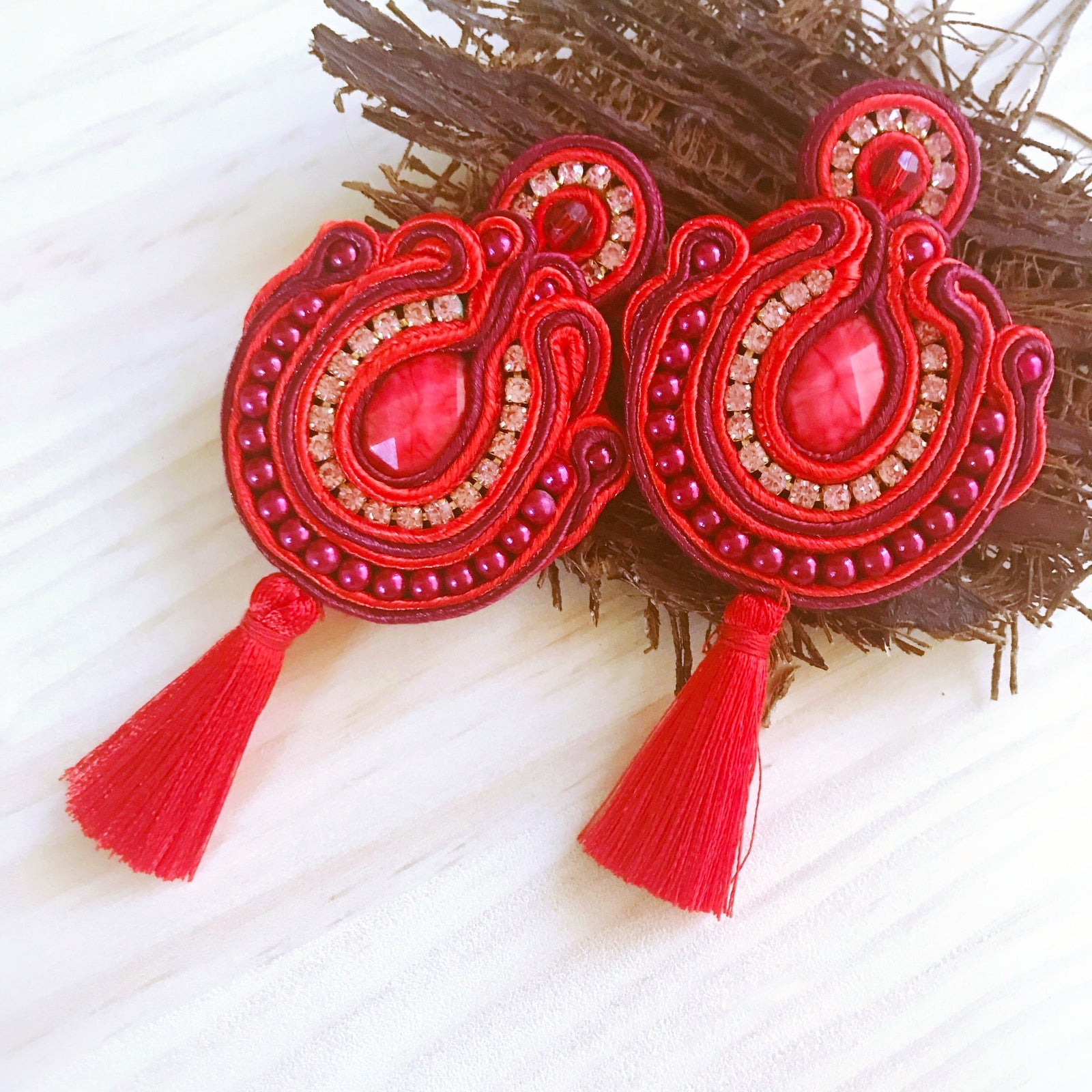Que es el soutache, la historia del arte del cordon Bisutería Soutache, Pendientes