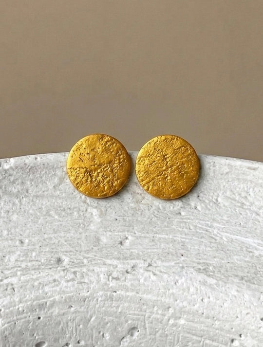 Pendientes boton Viena 25 mm Essentials Textura