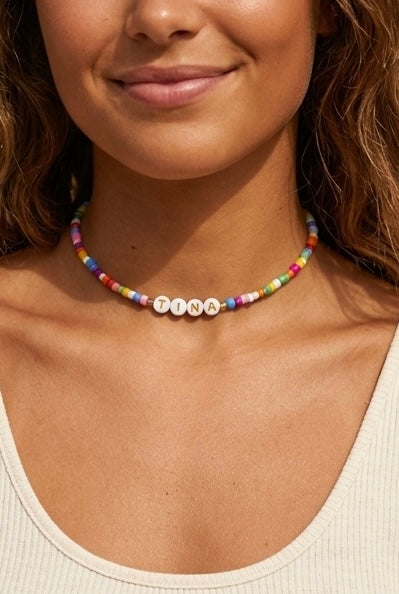 Conjunto Happy / Collar + Pulsera Personalizables