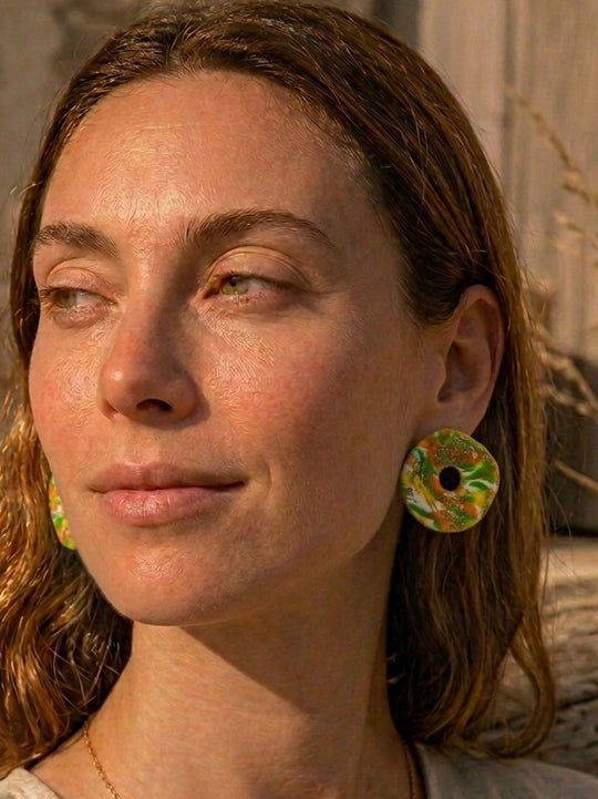 Pendientes boton Ottawa Spring Gold