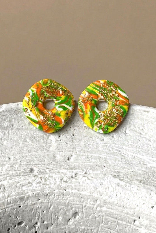 Pendientes boton Ottawa Spring Gold