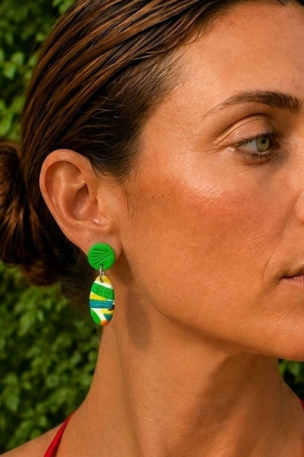 Pendientes Victoria Spring verde