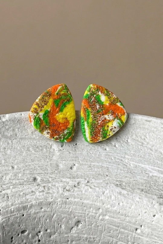 Pendientes boton Verona Spring Gold