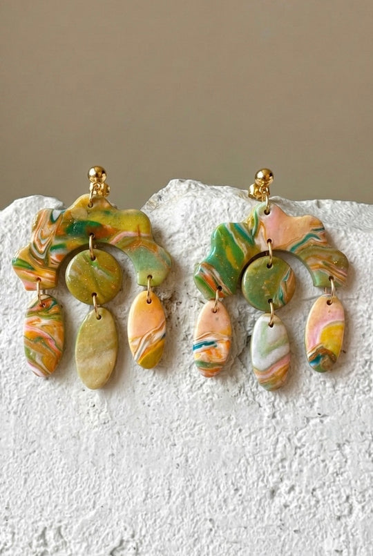 Pendientes Santiago Verde Junco