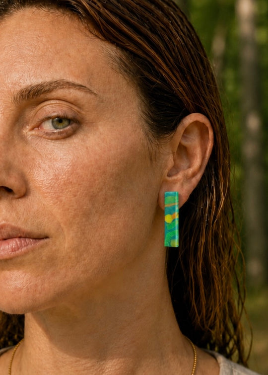 Pendientes boton London Forest