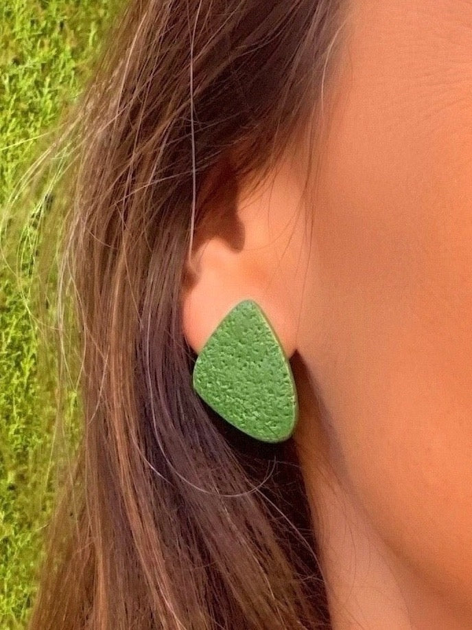 Pendientes boton Hagen Essentials textura - SIMBARU - Pendientes en arcilla polimerica