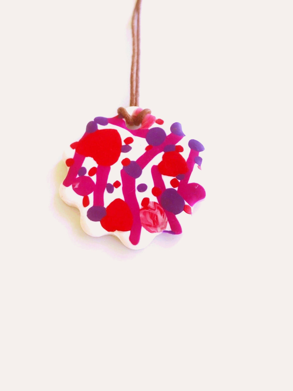 Collar Charlotte Purple mix Zero waste - SIMBARU - Pendientes en arcilla polimerica